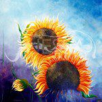 Fervent Sunflowers-Acrylic on Canvas-30×40